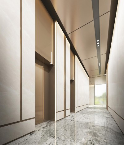 现代电梯间3D模型下载